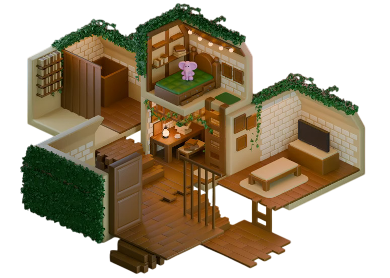 3D Isometric House Illustration